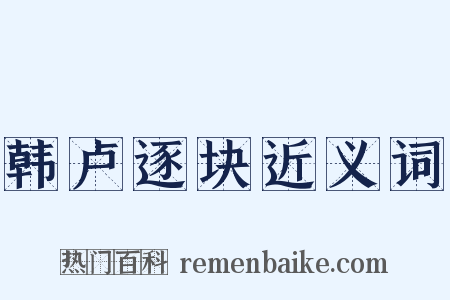 韩卢逐块近义词是什么意思的图片
